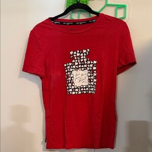 Karl Lagerfeld Red Graphic Tank Top